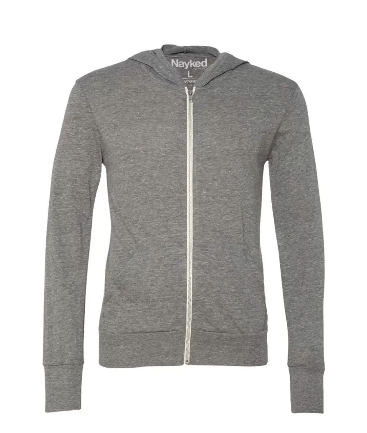 Nayked Apparel Hoodies & Sweatshirts>Men'S Ridiculously Soft Vintage Recycled Full-Zip Hooded T-Shirt