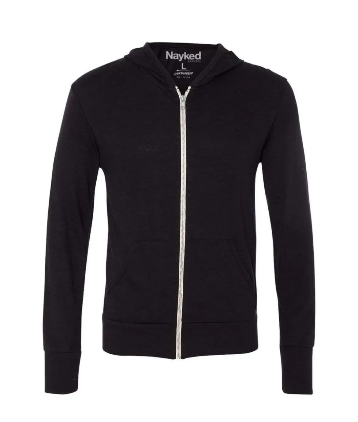 Nayked Apparel Hoodies & Sweatshirts>Men'S Ridiculously Soft Vintage Recycled Full-Zip Hooded T-Shirt