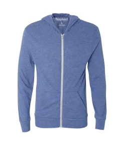 Nayked Apparel Outerwear>Men'S Ridiculously Soft Vintage Recycled Full-Zip Hooded T-Shirt