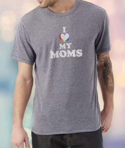Nayked Apparel Shirts>Men'S Ridiculously Soft Vintage Graphic T-Shirt | I Love My Moms