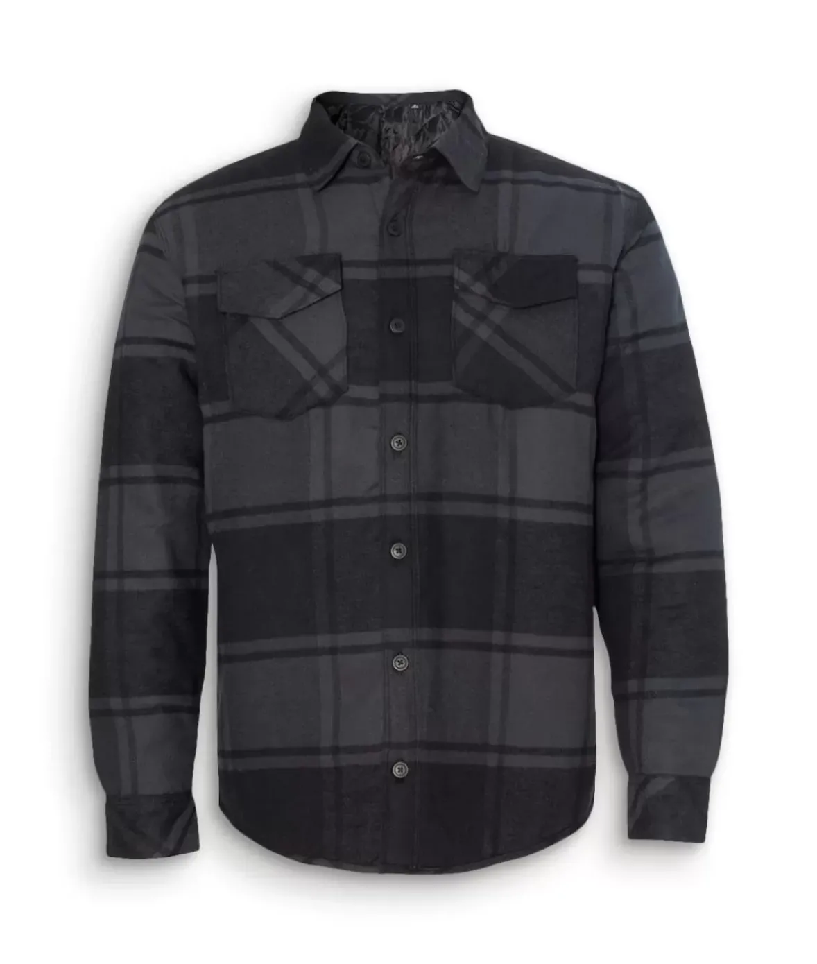 Nayked Apparel Outerwear>Men'S Soft Insulated Flannel Jacket