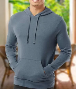 Nayked Apparel Hoodies & Sweatshirts>Men'S Soft Recycled Washed Lightweight Terry Hooded Pullover