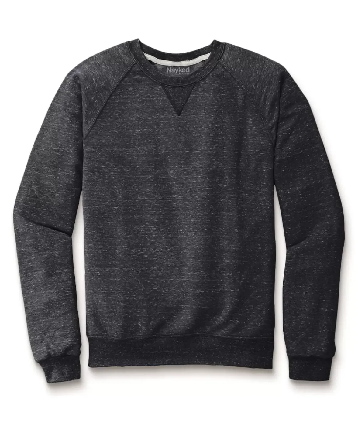 Nayked Apparel Hoodies & Sweatshirts>Men'S Soft Snow Heather French Terry Raglan Pullover Sweatshirt