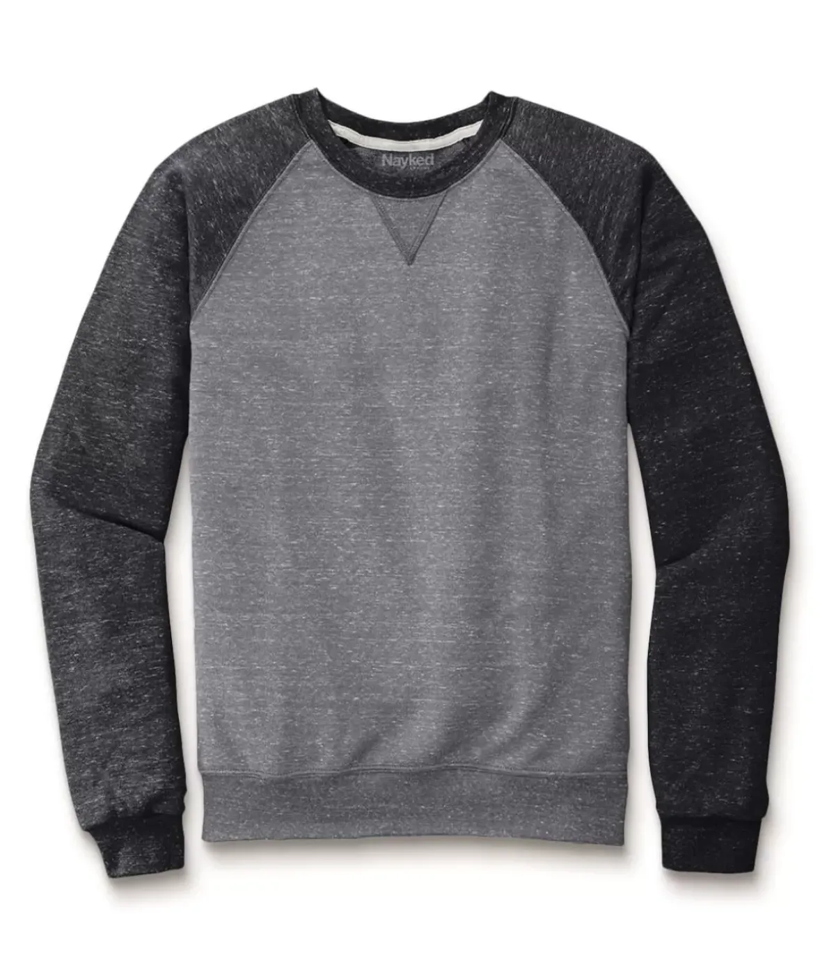 Nayked Apparel Hoodies & Sweatshirts>Men'S Soft Snow Heather French Terry Raglan Pullover Sweatshirt