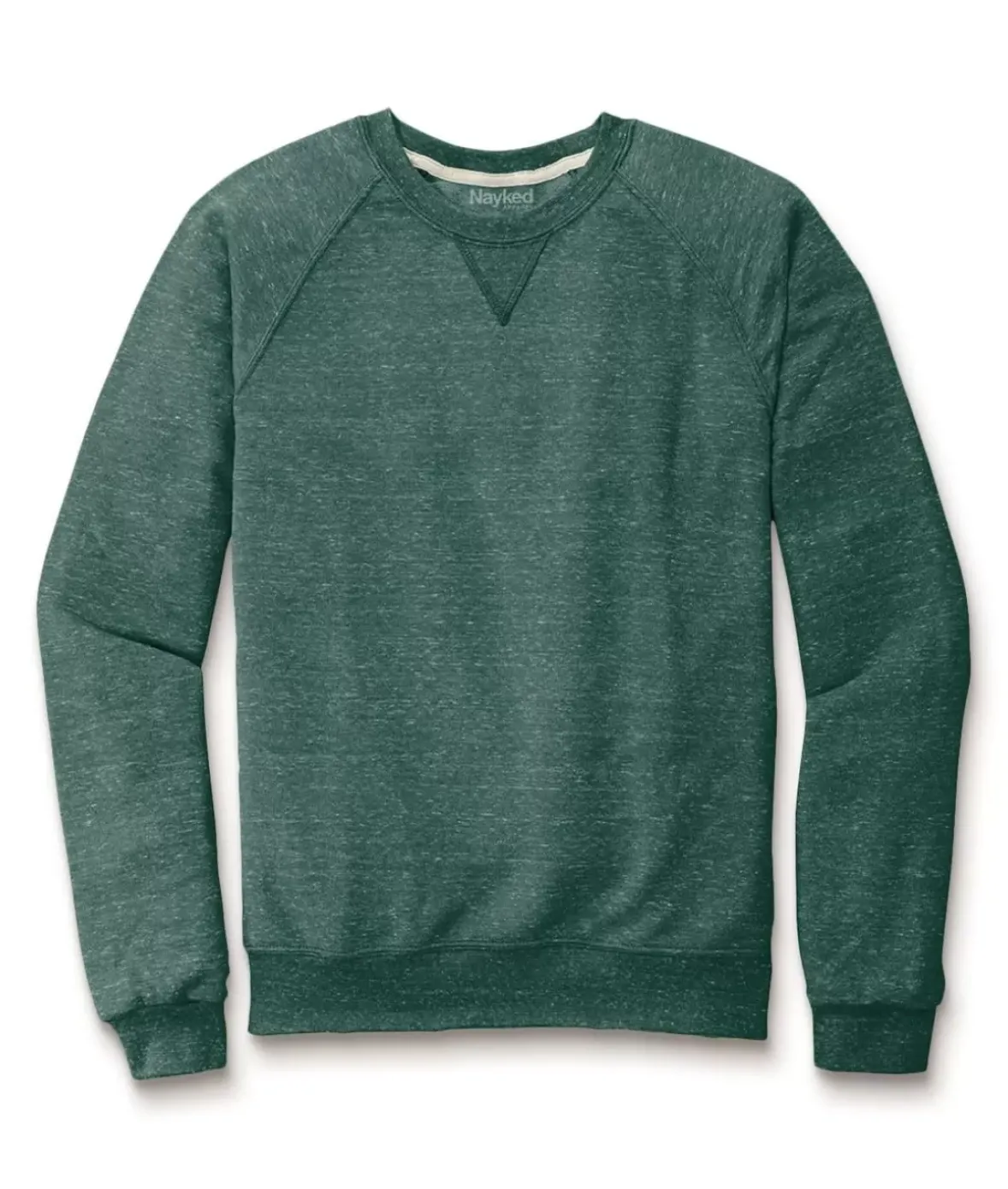 Nayked Apparel Hoodies & Sweatshirts>Men'S Soft Snow Heather French Terry Raglan Pullover Sweatshirt
