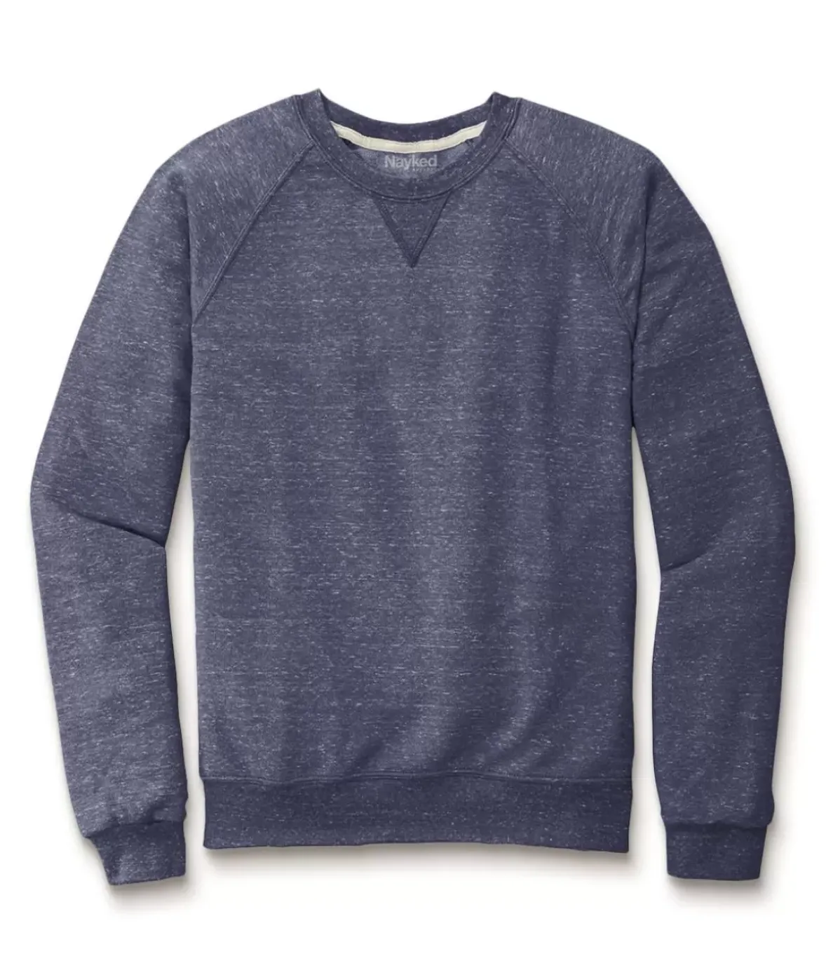 Nayked Apparel Hoodies & Sweatshirts>Men'S Soft Snow Heather French Terry Raglan Pullover Sweatshirt