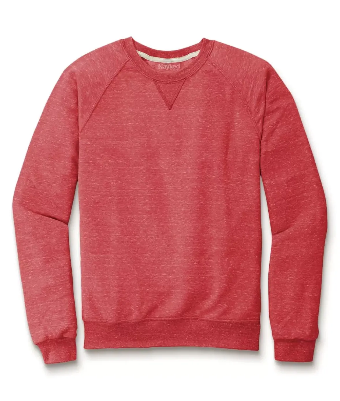 Nayked Apparel Hoodies & Sweatshirts>Men'S Soft Snow Heather French Terry Raglan Pullover Sweatshirt