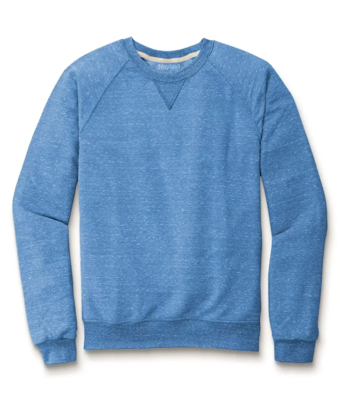 Nayked Apparel Hoodies & Sweatshirts>Men'S Soft Snow Heather French Terry Raglan Pullover Sweatshirt