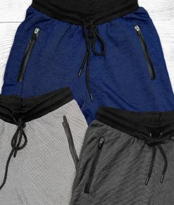Nayked Apparel Workout Wear>Men'S Soft Striped Fleece Shorts/Discontinued