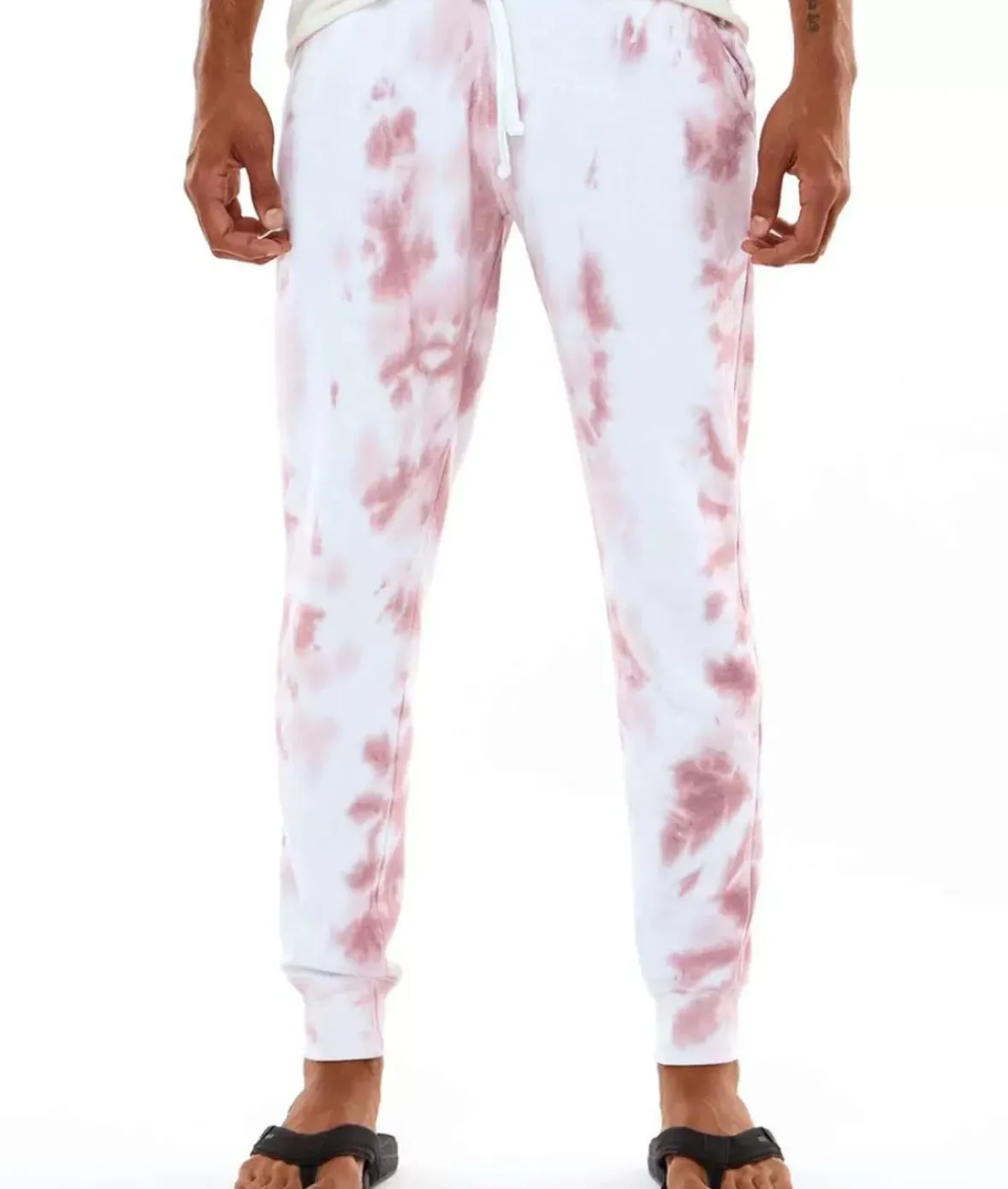 Nayked Apparel Bottoms>Men'S Soft Washed Tie Dye Fleece Joggers
