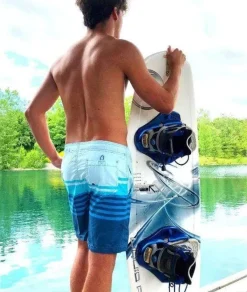 Nayked Apparel Bottoms>Men'S Stripe Volley Swim Short/Discontinued