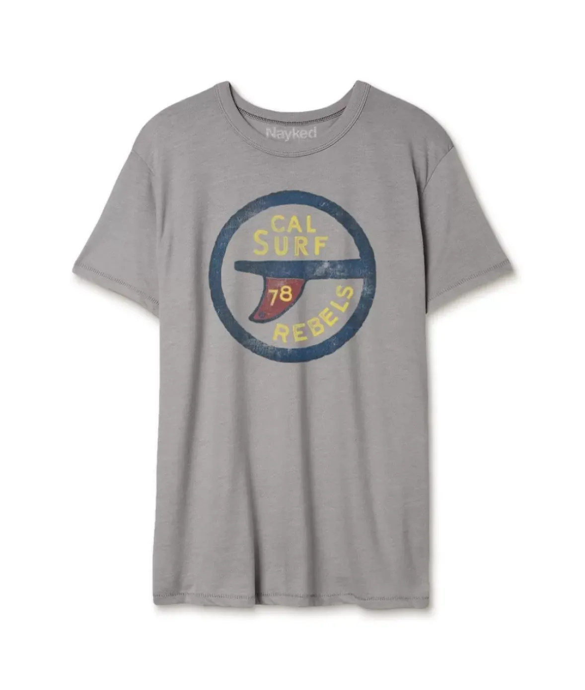 Nayked Apparel T-Shirts>Men'S Vintage Graphic Crew Neck T-Shirt | Surf Rebels