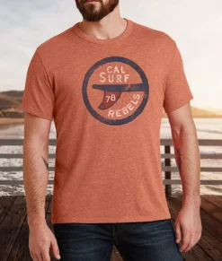 Nayked Apparel Shirts>Men'S Vintage Graphic Crew Neck T-Shirt | Surf Rebels