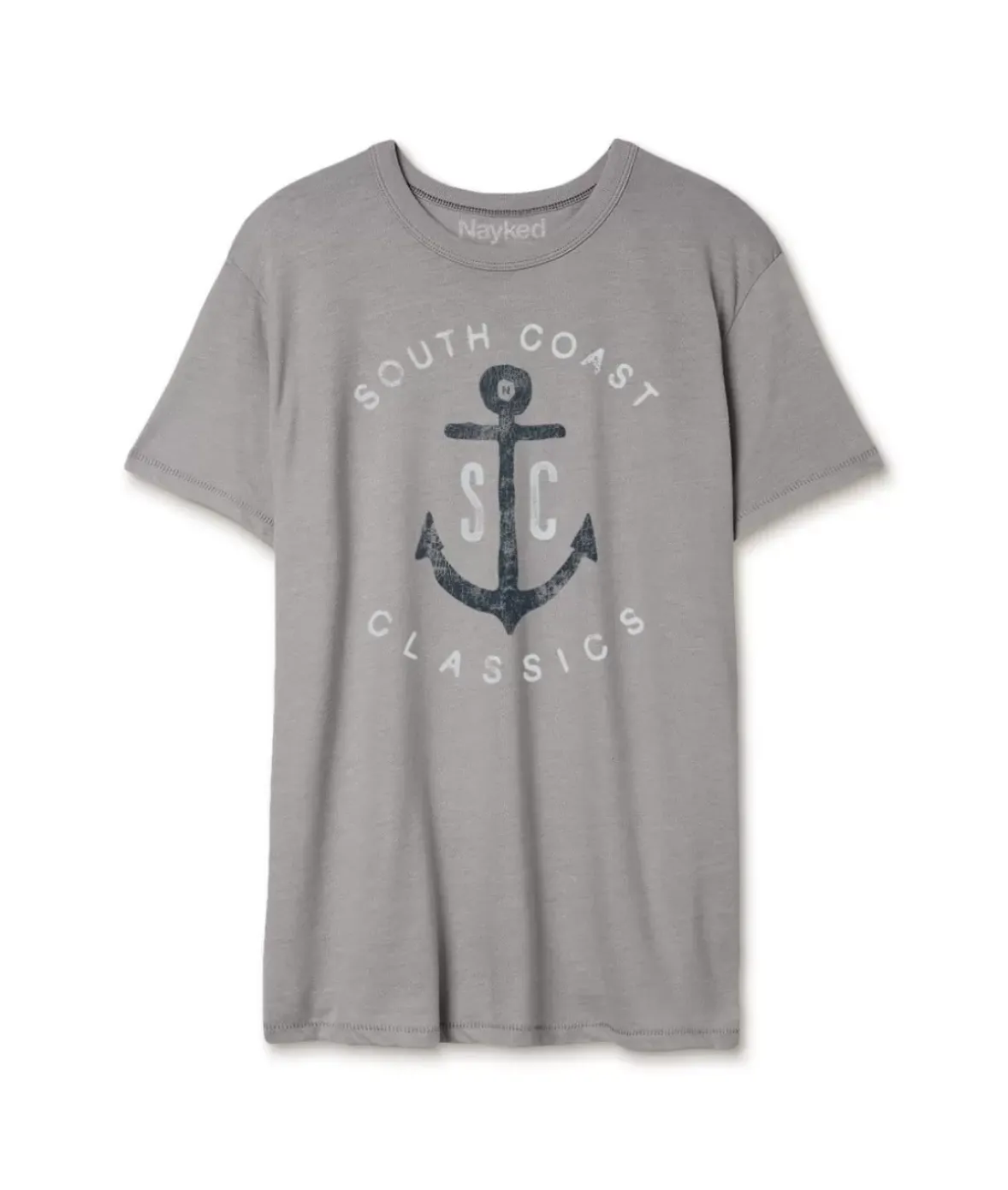 Nayked Apparel Shirts>Men'S Vintage Soft Cotton Poly Graphic T-Shirt | Sc Anchor