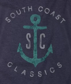 Nayked Apparel T-Shirts>Men'S Vintage Soft Cotton Poly Graphic T-Shirt | Sc Anchor