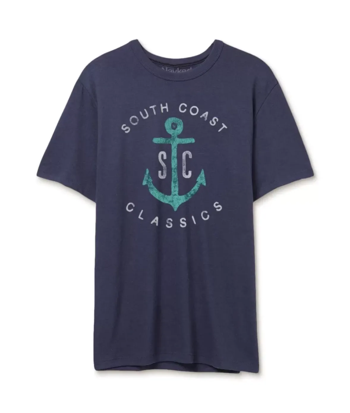 Nayked Apparel T-Shirts>Men'S Vintage Soft Cotton Poly Graphic T-Shirt | Sc Anchor