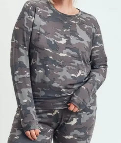 Nayked Apparel Hoodies & Sweatshirts>Real Women'S Plus Earth Print Pullover/Discontinued Camo