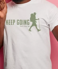 Nayked Apparel Shirts>Ridiculously Soft Big Graphic T-Shirt | Keep Going With Hiker