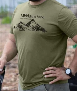 Nayked Apparel Shirts>Ridiculously Soft Big Graphic T-Shirt | Mend The Mind-Mountains