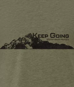 Nayked Apparel T-Shirts>Ridiculously Soft Crew Neck Graphic T-Shirt | Keep Going Mountain View