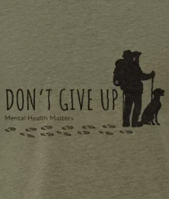 Nayked Apparel T-Shirts>Ridiculously Soft Crew Neck Graphic T-Shirt | Don'T Give Up-Hike With Your Dog