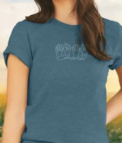 Nayked Apparel Tops>Ridiculously Soft Heather Sueded Graphic Tee | Mama Signed