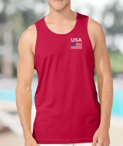 Nayked Apparel Tanks>Ridiculously Soft Men'S Usa Graphic Tank