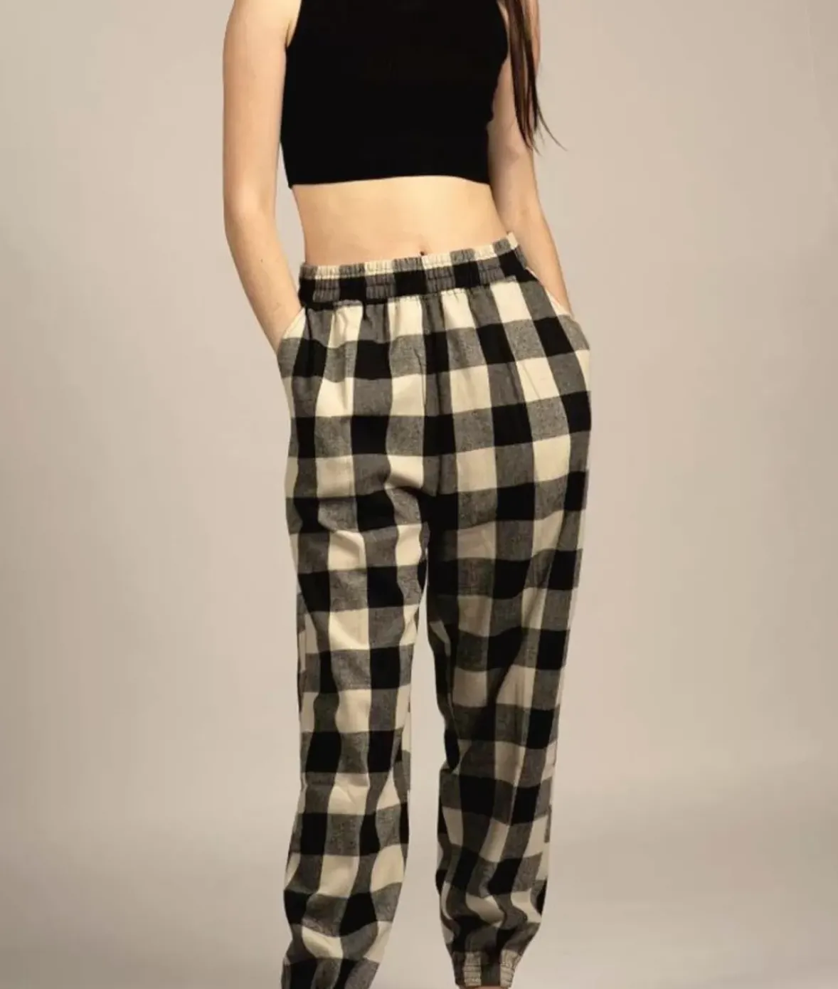 Nayked Apparel Bottoms>Soft Unisex Flannel Jogger With Pockets