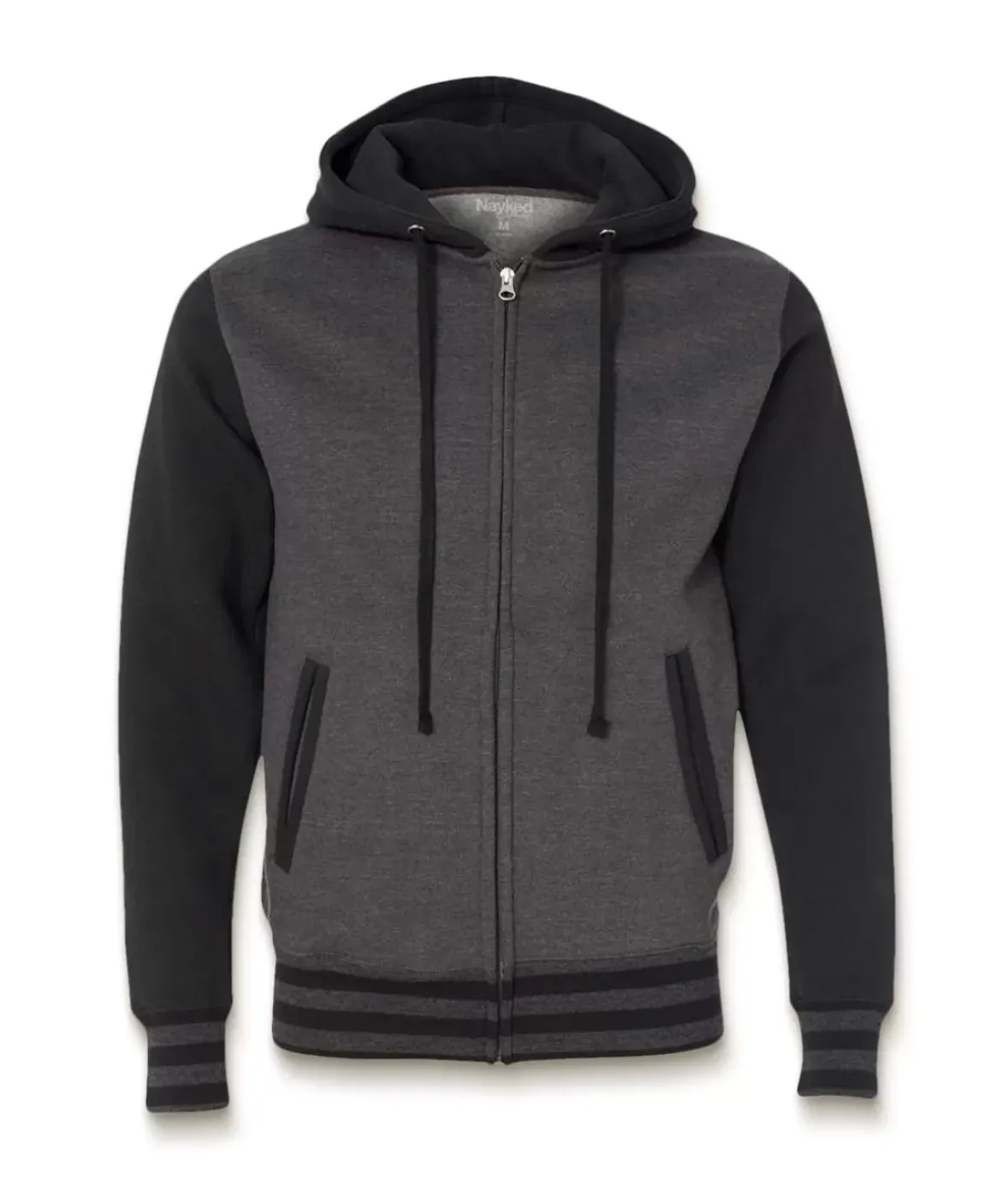 Nayked Apparel Hoodies & Sweatshirts>Varsity Full-Zip Hooded Fleece Jacket