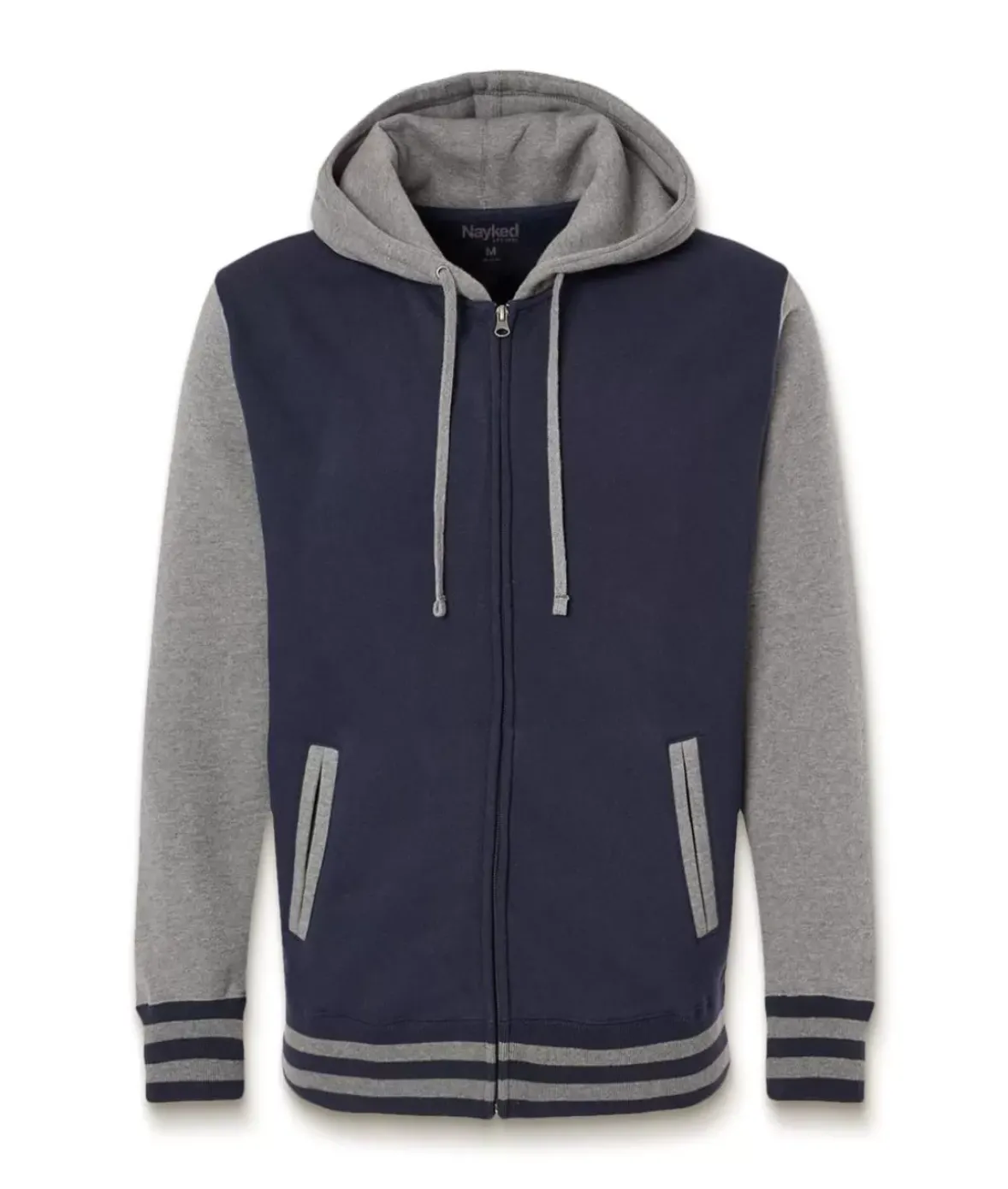 Nayked Apparel Hoodies & Sweatshirts>Varsity Full-Zip Hooded Fleece Jacket