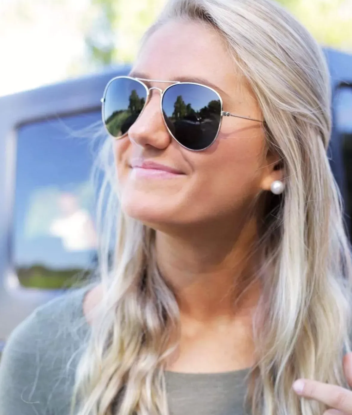 Nayked Apparel Accessories>Women'S Aviator Polarized Sunglasses, Lifetime Guarantee
