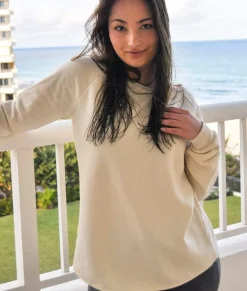 Nayked Apparel Tops>Women'S California Wave Wash Crewneck Sweatshirt