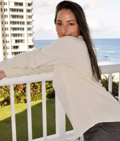 Nayked Apparel Tops>Women'S California Wave Wash Crewneck Sweatshirt
