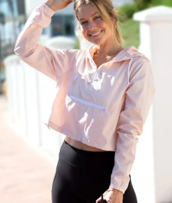 Nayked Apparel Hoodies & Sweatshirts>Women'S Lightweight Pullover Cropped Windbreaker