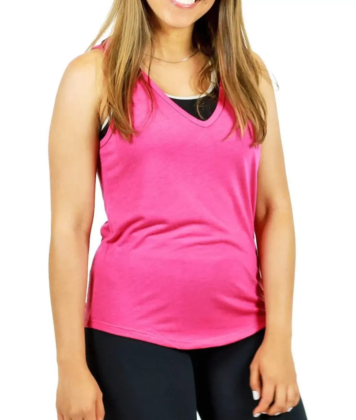 Nayked Apparel Tops>Women'S Ridiculously Soft Lightweight Flowy V-Neck Tank Top
