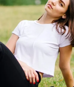 Nayked Apparel T-Shirts>Women'S Ridiculously Soft Cropped Breezy Tee