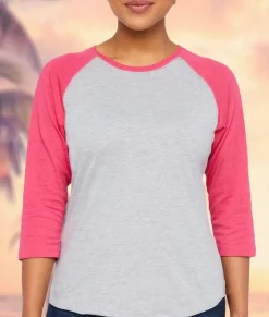 Nayked Apparel Tops>Women'S Ridiculously Soft Midweight Baseball Tee