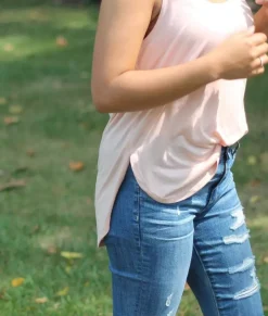 Nayked Apparel Tank Tops>Women'S Ridiculously Soft Lightweight Flowy Tank Top With Side Slits