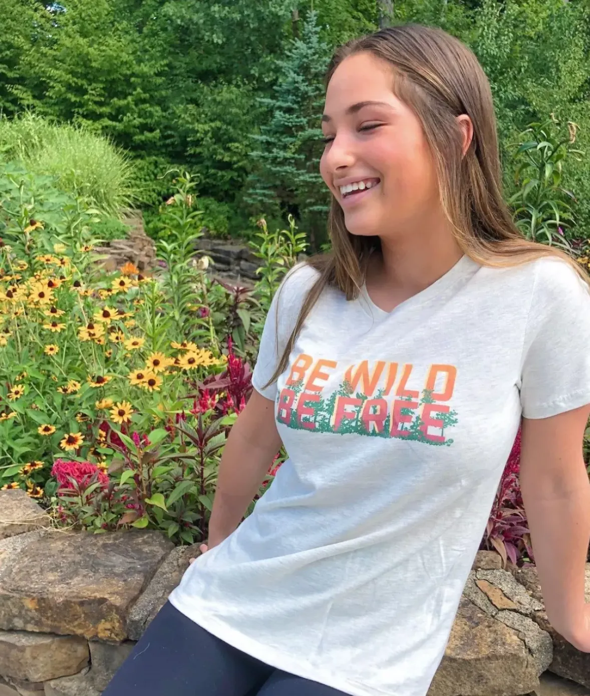 Nayked Apparel T-Shirts>Women'S Ridiculously Soft Midweight Graphic Tee | Be Wild, Be Free