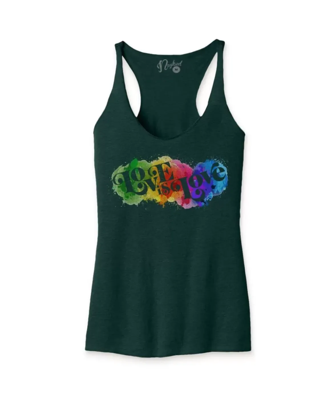 Nayked Apparel Tank Tops>Women'S Ridiculously Soft Lightweight Graphic Racerback Tank | Love Is Love