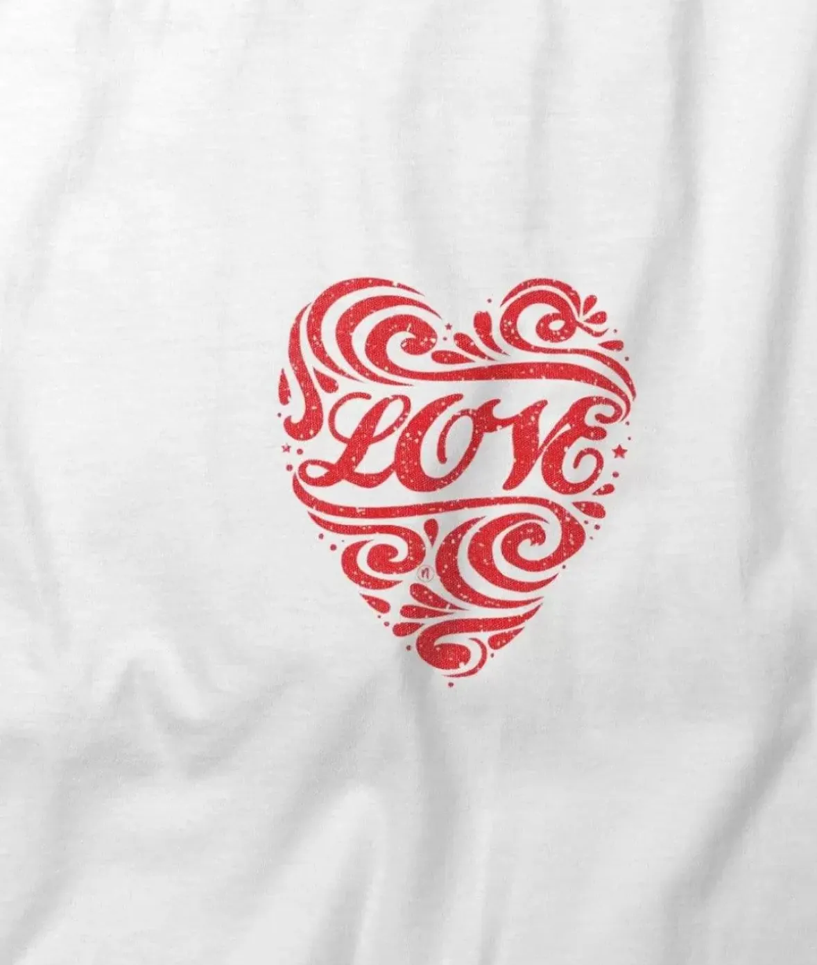 Nayked Apparel T-Shirts>Women'S Ridiculously Soft Deep V Graphic Tee | Love Script White