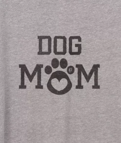 Nayked Apparel Tops>Women'S Ridiculously Soft Vintage Crop Graphic Tee | Dog Mom