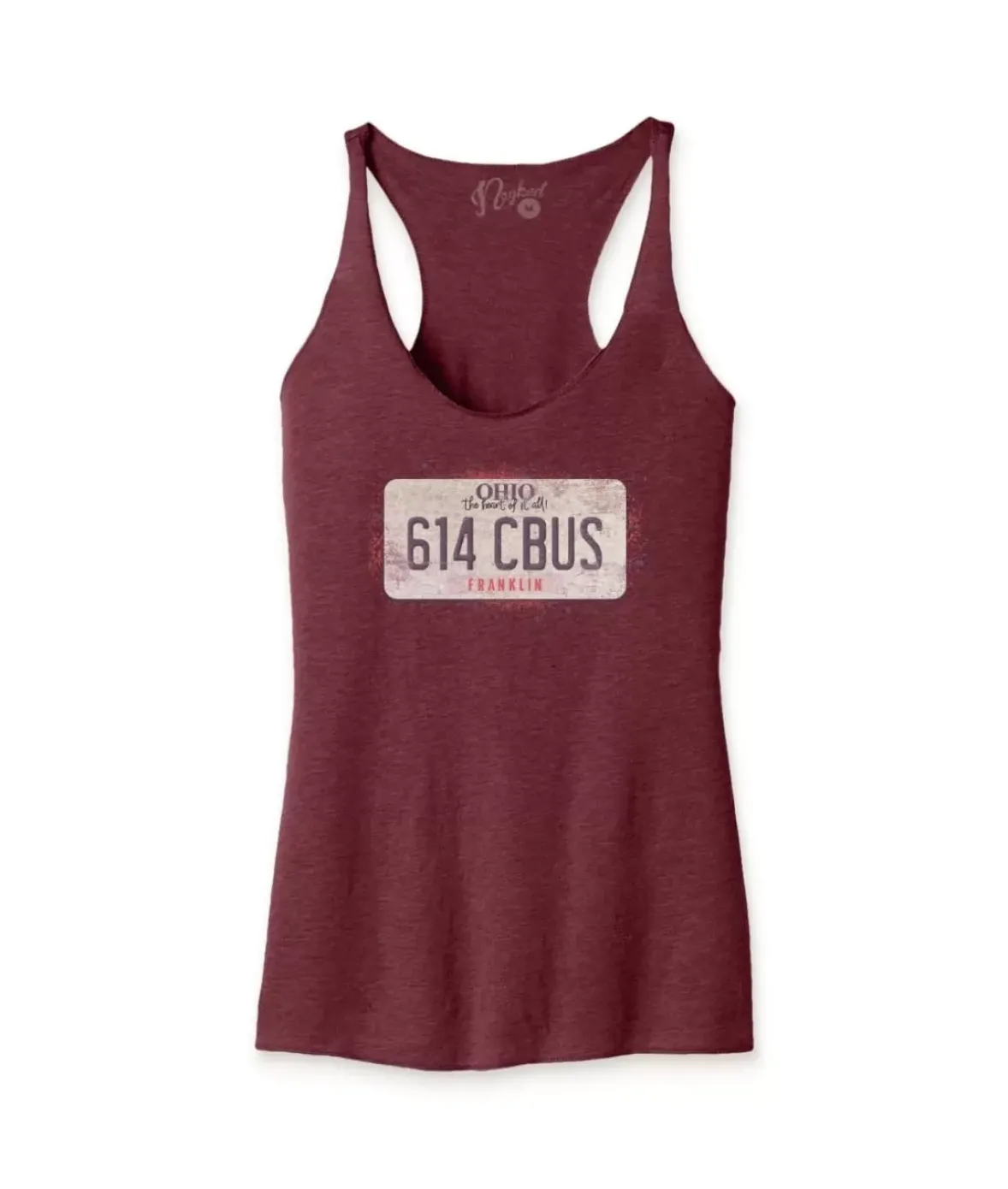 Nayked Apparel Tank Tops>Women'S Ridiculously Soft Lightweight Racerback Graphic Tank | 614 Cbus
