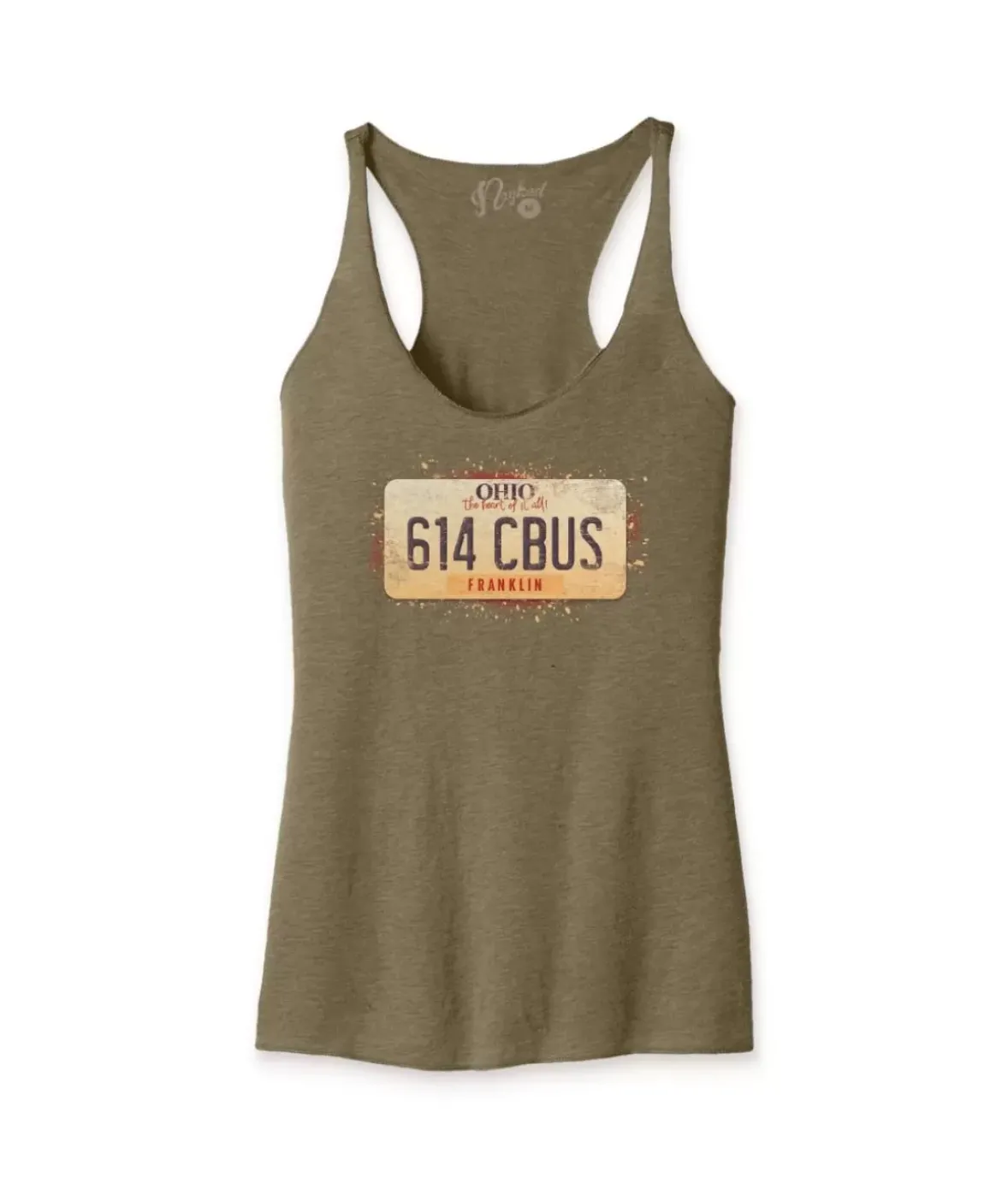 Nayked Apparel Tank Tops>Women'S Ridiculously Soft Lightweight Racerback Graphic Tank | 614 Cbus