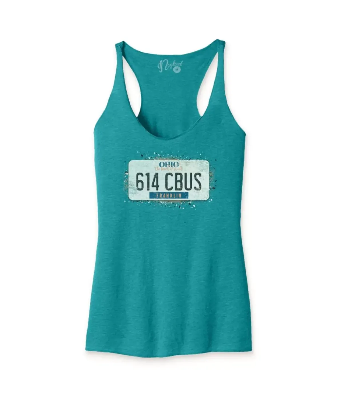 Nayked Apparel Tank Tops>Women'S Ridiculously Soft Lightweight Racerback Graphic Tank | 614 Cbus