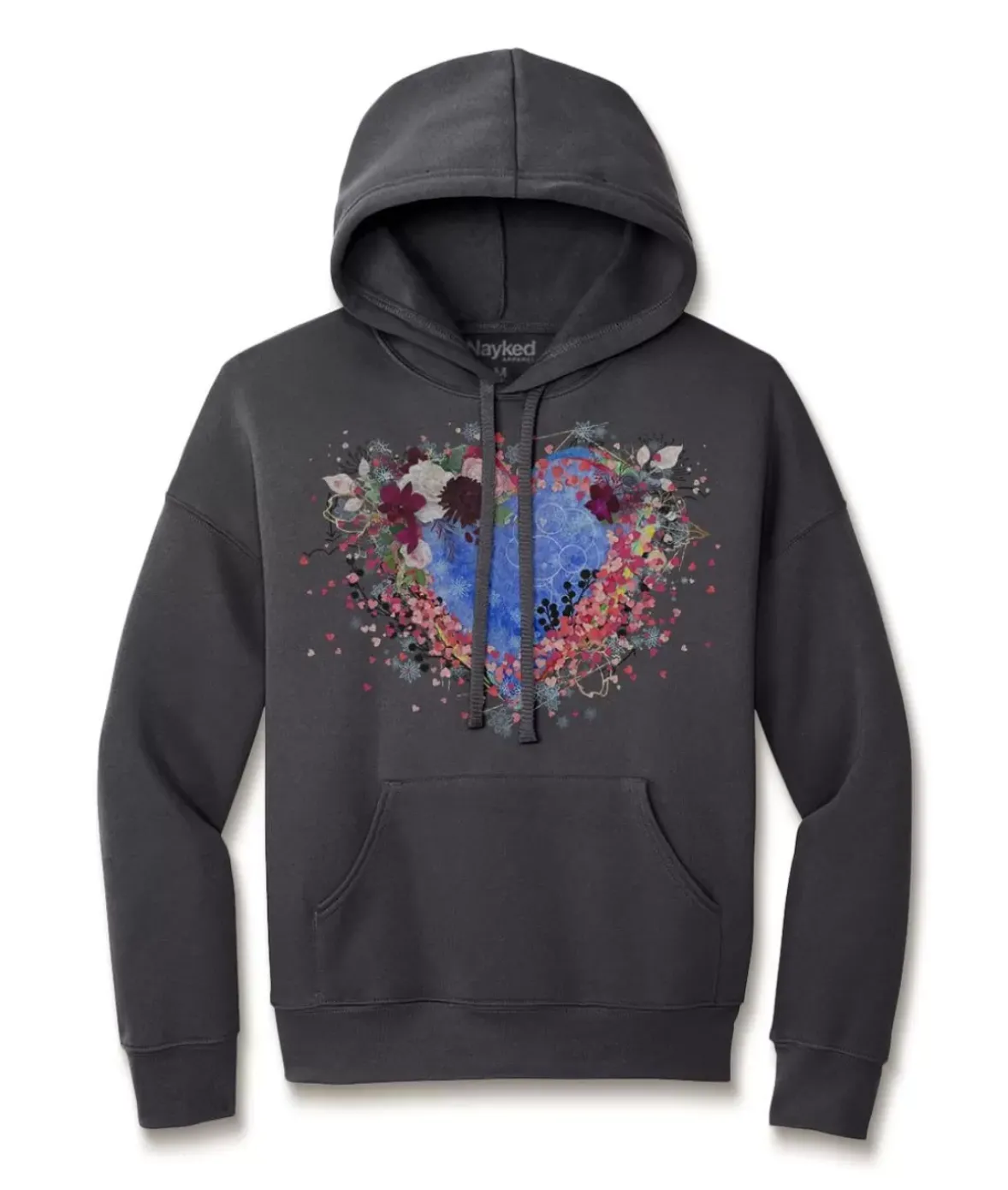 Nayked Apparel Hoodies & Sweatshirts>Women'S Ridiculously Soft Oversized Graphic Fleece Hoodie | Heart Art