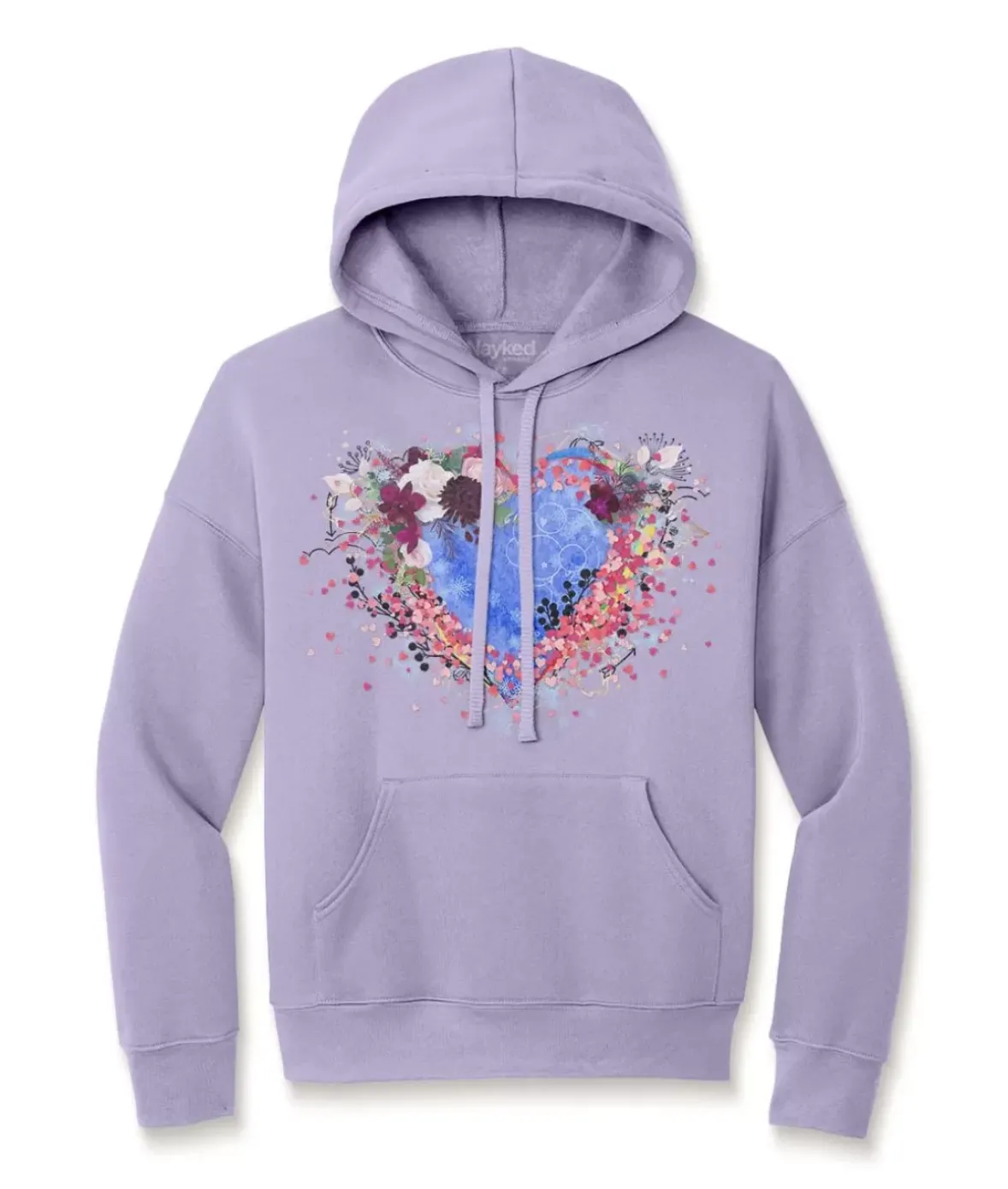 Nayked Apparel Hoodies & Sweatshirts>Women'S Ridiculously Soft Oversized Graphic Fleece Hoodie | Heart Art