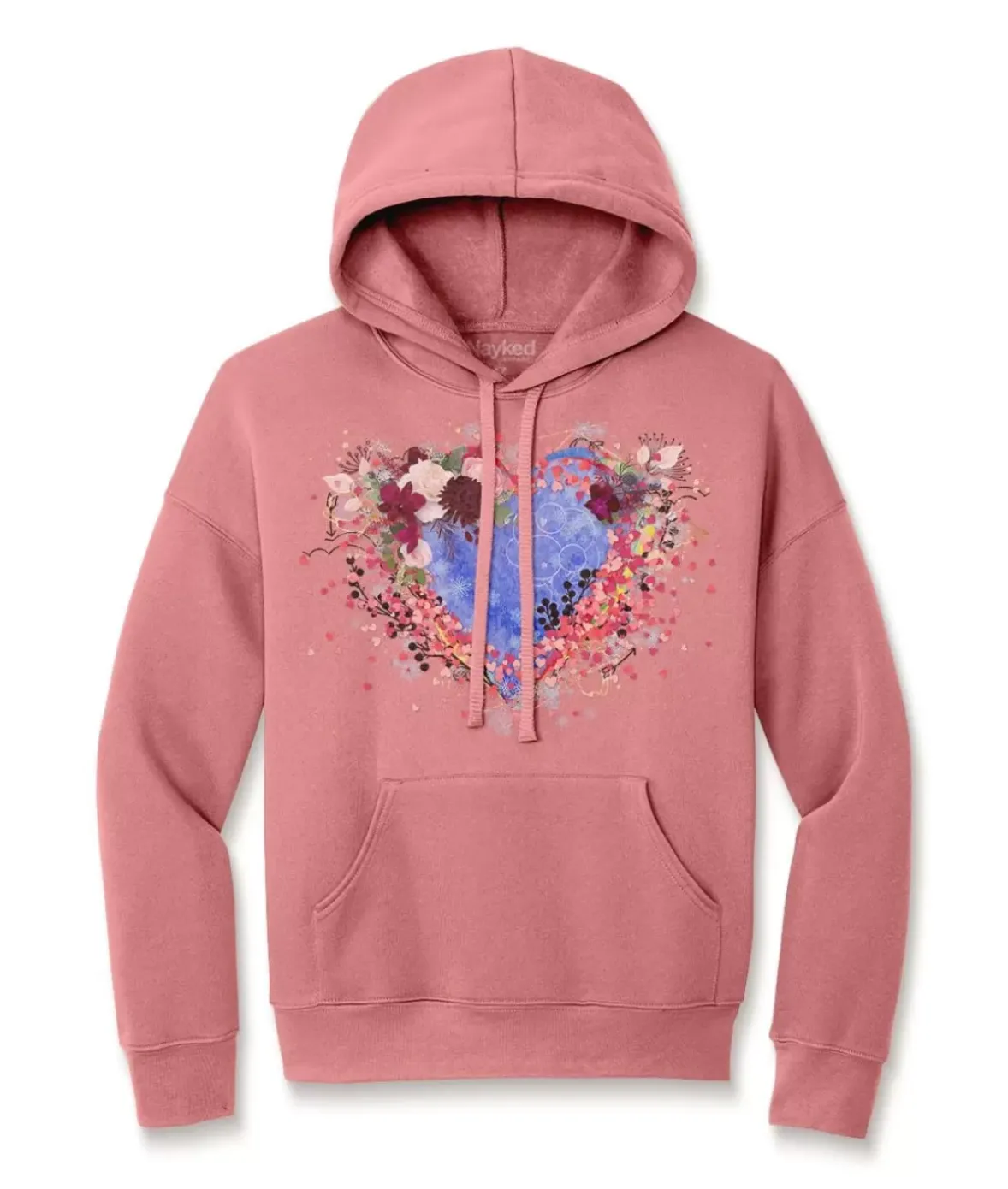 Nayked Apparel Hoodies & Sweatshirts>Women'S Ridiculously Soft Oversized Graphic Fleece Hoodie | Heart Art