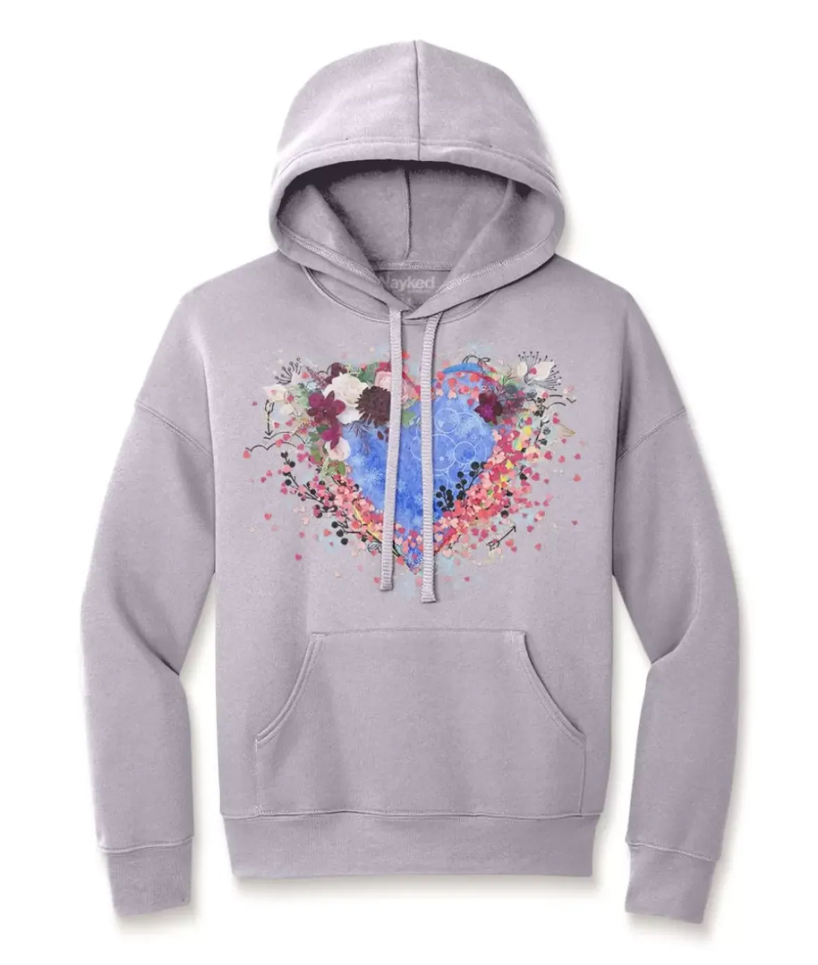 Nayked Apparel Hoodies & Sweatshirts>Women'S Ridiculously Soft Oversized Graphic Fleece Hoodie | Heart Art