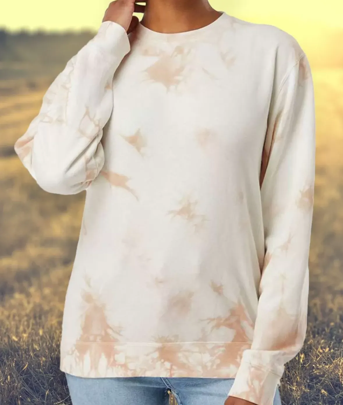 Nayked Apparel Hoodies & Sweatshirts>Women'S Ridiculously Soft Oversized Tie-Dyed Pullover Sweatshirt